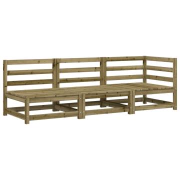 Garden Sofa 3-Seater - Stylish & Durable Pine Wood