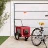 Pet Bike Trailer Red and Black Oxford Fabric and Iron Colour red Size 135 x 68.5 x 73.5 cm 