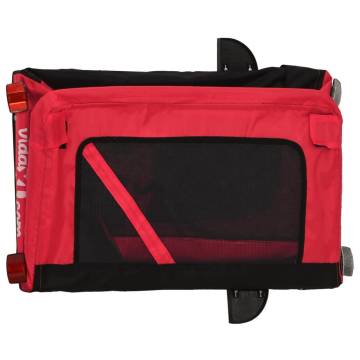 Pet Bike Trailer - Red and Black Oxford Fabric & Iron