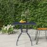 Stylish Anthracite Garden Table - 80x80 cm Steel Mesh Design