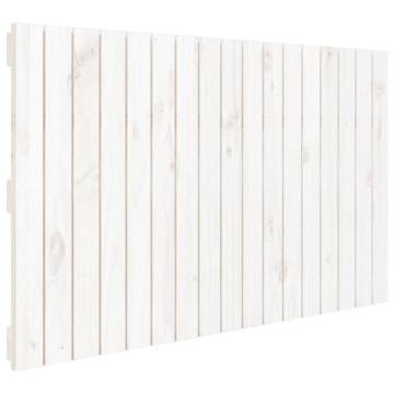 Elegant White Wall Headboard - Solid Pine Wood 108x3x60 cm