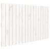 Elegant White Wall Headboard - Solid Pine Wood 108x3x60 cm