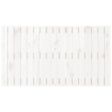 Elegant White Wall Headboard - Solid Pine Wood 108x3x60 cm