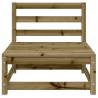 Armless Garden Sofa & Footstool - Impregnated Pine Wood