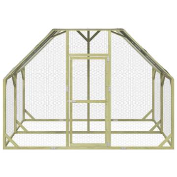 Chicken Coop 268x200x190 cm - Solid Pine Wood for Small Animals