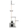 Light Grey Floor to Ceiling Cat Tree - 250.5-276.5 cm