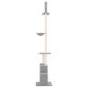 Light Grey Floor to Ceiling Cat Tree - 250.5-276.5 cm