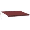 Automatic Retractable Awning Burgundy 500x350 cm | Hipomarket