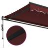 Automatic Retractable Awning Burgundy 500x350 cm | Hipomarket