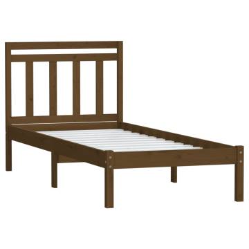 Honey Brown Small Single Bed Frame | Solid Pinewood | HipoMarket