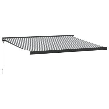 Retractable Awning Anthracite & White 4x3m - Durable & Stylish