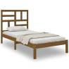 Stylish Honey Brown Pine Bed Frame - Small Single 75x190 cm