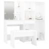 Dressing Table Set with LED | White Engineered Wood