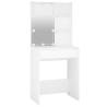 Dressing Table Set with LED | White Engineered Wood