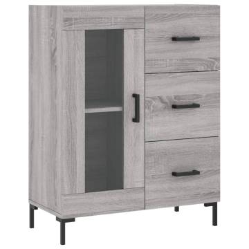 Stylish Highboard Grey Sonoma | 69.5x34x180 cm - HipoMarket