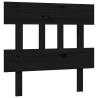 Black Small Single Bed Frame with Headboard - Solid Wood