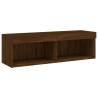 6 Piece TV Wall Units with LED - Brown Oak Engineered Wood