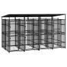 Outdoor Dog Kennel with Roof Steel 7.37 m² Size 384 x 192 x 200 cm Quantity in Package 1 With roof with roof 