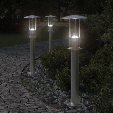 Outdoor Floor Lamp Silver 60 cm - Weatherproof & Durable