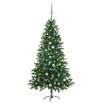 Artificial Pre-lit Christmas Tree with Ball Set - 150 cm Green