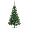 Artificial Pre-lit Christmas Tree with Ball Set 150 cm Green Colour white Size 150 x 75 cm Quantity in Package 1 Number of Branch Tips 