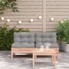 Garden Sofa Armless with Cushions - Solid Douglas Wood