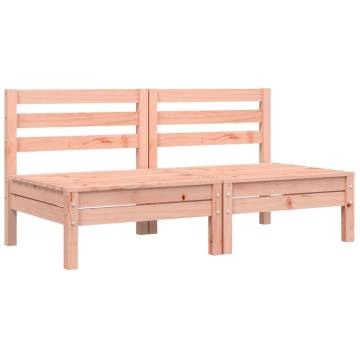 Garden Sofa Armless with Cushions - Solid Douglas Wood