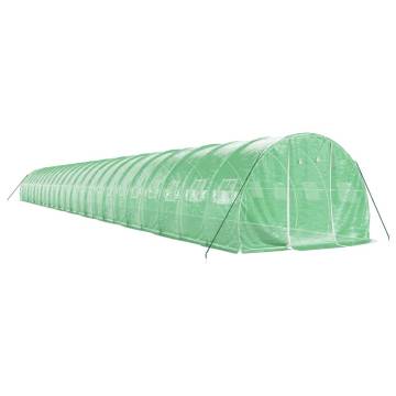 Green Steel Frame Greenhouse - 72 m² | Hipomarket UK