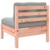 Garden Sofa Armless with Cushions - Solid Douglas Wood