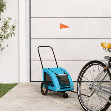 Pet Bike Trailer - Blue Oxford Fabric & Iron | Hipo Market