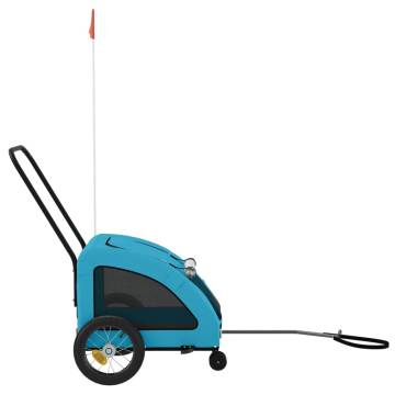 Pet Bike Trailer - Blue Oxford Fabric & Iron | Hipo Market