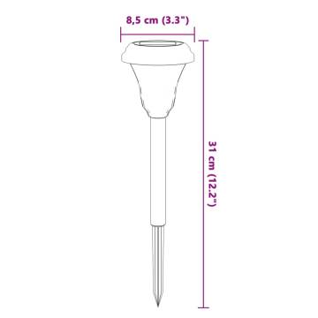 12 Pcs Solar Pathway Lights with Ground Spikes - Illuminate Outdoors