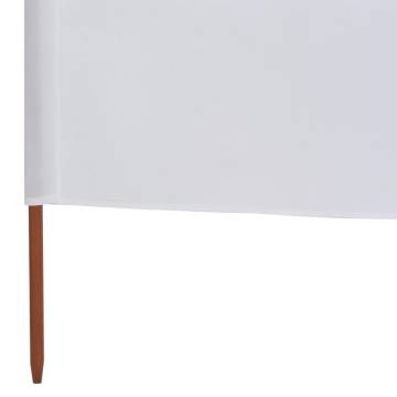 5-Panel Wind Screen Fabric 600x80 cm - Sand White | HipoMarket