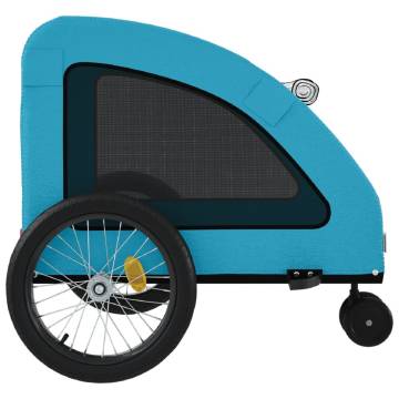 Pet Bike Trailer - Blue Oxford Fabric & Iron - Hipomarket