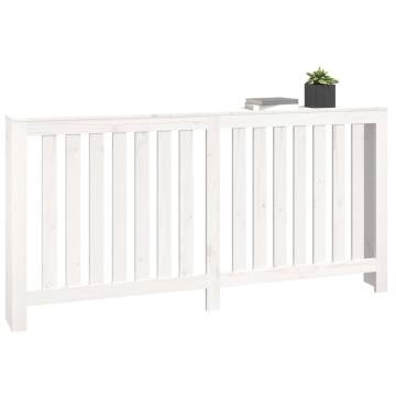 Radiator Cover White 169x19x84 cm - Solid Pine Wood