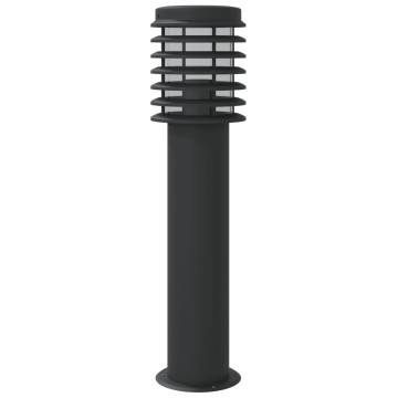 Outdoor Floor Lamp Black - 60 cm Stainless Steel for Gardens