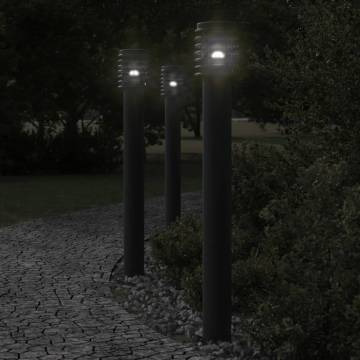 Outdoor Floor Lamp Black 110cm Stainless Steel - Weatherproof