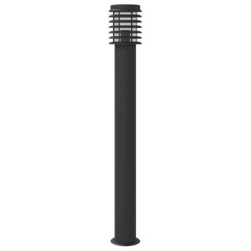 Outdoor Floor Lamp Black 110cm Stainless Steel - Weatherproof