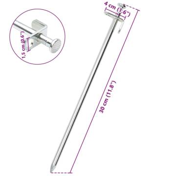 Tent Pegs 24 pcs 30 cm Galvanised Steel - Durable & Reliable