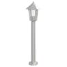 Stylish Outdoor Floor Lamps - 3pcs Silver Stainless Steel 80cm