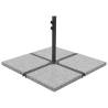 Umbrella Weight Plates 4 PCS Grey Granite Square - 100 kg