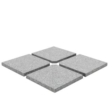 Umbrella Weight Plates 4 PCS Grey Granite Square - 100 kg