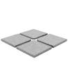 Umbrella Weight Plates 4 PCS Grey Granite Square - 100 kg