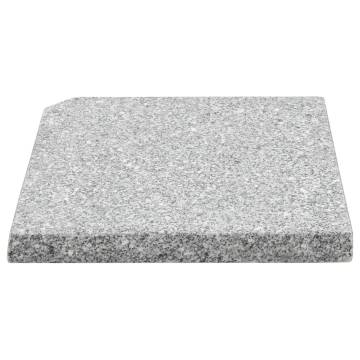 Umbrella Weight Plates 4 PCS Grey Granite Square - 100 kg