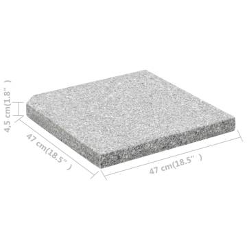 Umbrella Weight Plates 4 PCS Grey Granite Square - 100 kg