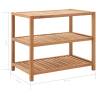 Bathroom Shelf Solid Walnut Wood - 65x40x55 cm | HipoMarket