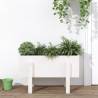 Garden Planter White 62x30x38 cm Solid Wood Pine Colour white pine Size 62 x 30 x 38 cm Quantity in Package 1 