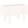 White Garden Planter 62x30x38 cm - Solid Pine Wood