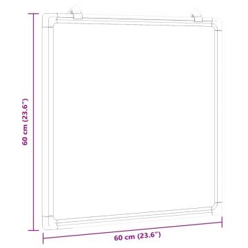 Magnetic Whiteboard 60x60 cm - Ideal for Home & Office