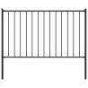 Fence Panel with Posts Powder-coated Steel 1.7x0.75 m Black Colour black Size 1.7 x 0.75 m Quantity in Package 1 